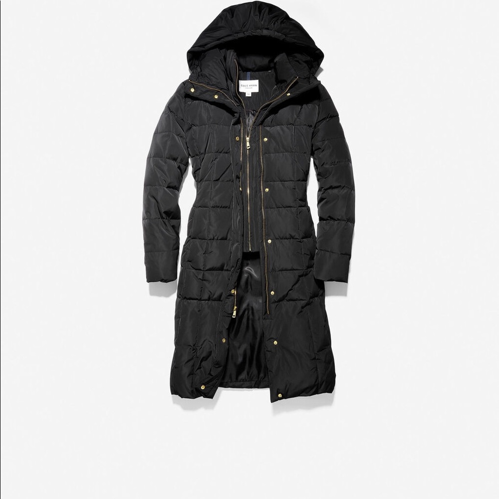 Cole Haan Signature 40-inch Taffeta Down Coat XS
